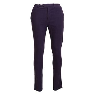 BENCIVENGA Purple Pure Cotton Tapered Mens Men's Pants